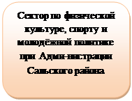 Скругленный прямоугольник: Сектор по физической культуре, спорту и молодёжной политике при Адми-нистрации Сальского района