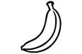 Раскраска Банан для детей распечатать бесплатно