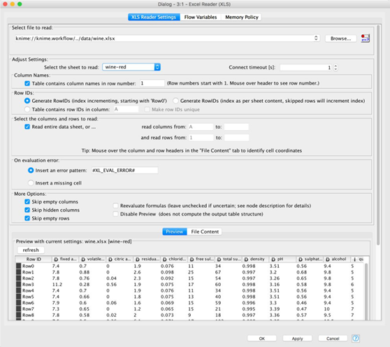 Заменяем Excel на KNIME: как читать файлы xls
