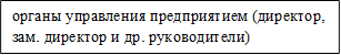 органы управления предприятием (директор, зам. директор и др. руководители)