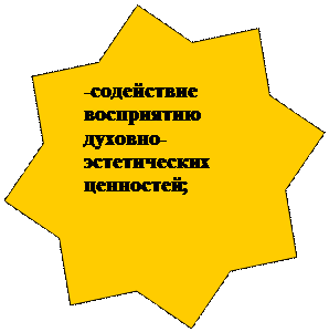 8-конечная звезда: -содействие восприятию духовно-эстетических ценностей;

