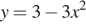 y=3 минус 3x в квадрате 