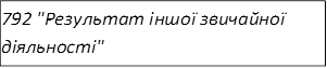 792 "Результат іншої звичайної діяльності"
