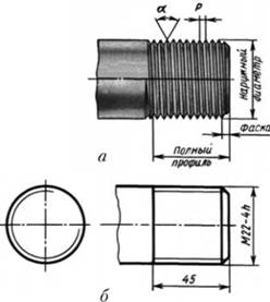 Изображение резьб, Резьба на стержне, Резьба в отверстии, Соединения деталей  с помощью резьбы - Техническое черчение
