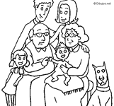 Coloring page Family to color online - Coloringcrew.com