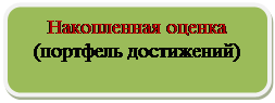 Скругленный прямоугольник: Накопленная оценка (портфель достижений)