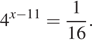 4 в степени левая круглая скобка x минус 11 правая круглая скобка = дробь: числитель: 1, знаменатель: 16 конец дроби . 