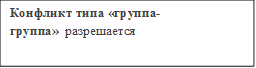 Конфликт типа «группа-группа»  разрешается
