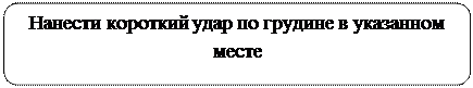 Скругленный прямоугольник: Нанести короткий удар по грудине в указанном месте