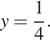 y= дробь: чис­ли­тель: 1, зна­ме­на­тель: 4 конец дроби . 