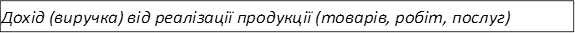 Дохід (виручка) від реалізації продукції (товарів, робіт, послуг)