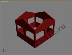 Моделирование 3d max: Использование объектных привязок End Point.