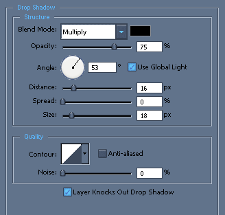 drop shadow