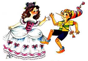 Золушка танцует с Буратино