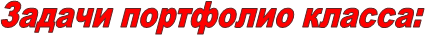 Задачи портфолио класса: