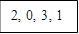 2, 0, 3, 1