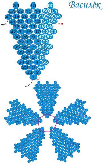 васельки из бисер 11