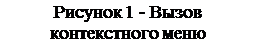 Надпись: Рисунок 31 - Вызов контекстного меню подсистемы