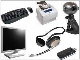 монитор, клавиатура, мышь, принтер, веб-камера, флешка, скайп