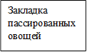 Закладка пассированных овощей