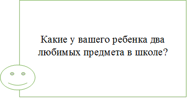 Какие у вашего ребенка два любимых предмета в школе?