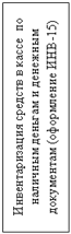 Подпись: Инвентаризация средств в кассе по наличным деньгам и денежным документам (оформление ИНВ-15)
