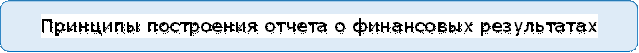Принципы построения отчета о финансовых результатах
