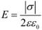 Формула Напряженность электрического поля заряженной плоскости