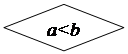 Flowchart: Decision: a<b