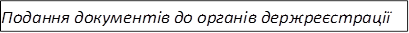 Подання документів до органів держреєстрації