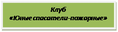 Надпись: Клуб
«Юные спасатели-пожарные»

