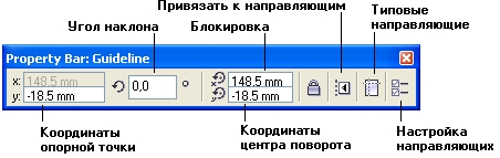 Панель атрибутов направляющей