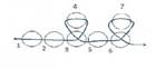 Схема бисероплетения: цепочка "Зубчики"