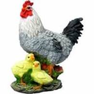 Курица с цыплятами серая В-30см