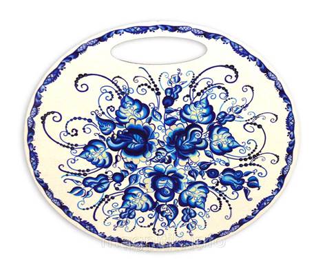 Гжельская роспись тарелка 🥝 рисунки, узоры на посуде, фото