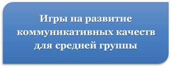 Игры на развитие коммуникативных качеств
для средней группы
