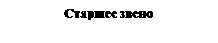 Надпись: Старшее звено