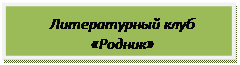 Надпись: Литературный клуб
«Родник»
