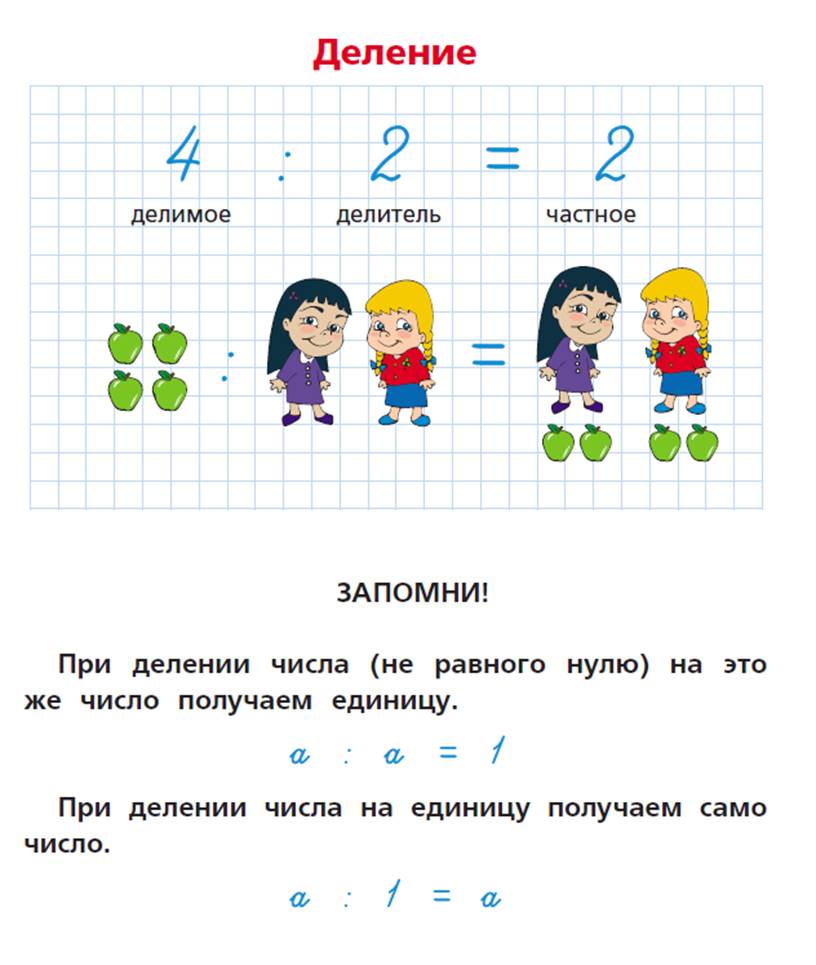 Все правила по математике для начальной школы - Скачать и распечатать  бесплатно