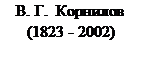 Надпись: В. Г.  Корнилов          (1823 - 2002)