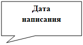 Прямоугольная выноска: Дата 
написания
