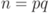 Описание: n=pq