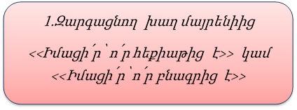 1.Զարգացնող  խաղ մայրենիից 
<<Իմացի՛ր՝ ո՛ր հեքիաթից  է>>  կամ <<Իմացի՛ր՝ ո՛ր բնագրից  է>>
