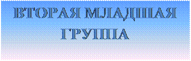 Надпись: ВТОРАЯ МЛАДШАЯ ГРУППА

