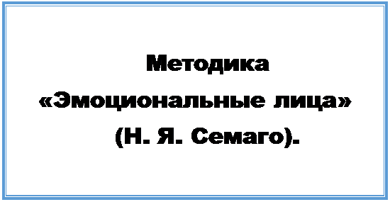 Надпись: Методика «Эмоциональные лица» 
(Н. Я. Семаго).

