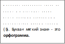 Мягкость согласного звука на конце и в середине слова перед другими согласными обозначается мягким знаком (Ь). Буква «мягкий знак» - это орфограмма.

