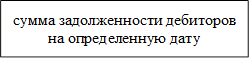сумма задолженности дебиторов на определенную дату