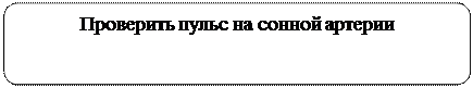 Скругленный прямоугольник: Проверить пульс на сонной артерии