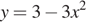 y=3 минус 3x в квадрате 