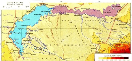 Озеро Балхаш в Казахстане – место на карте, происхождение и история